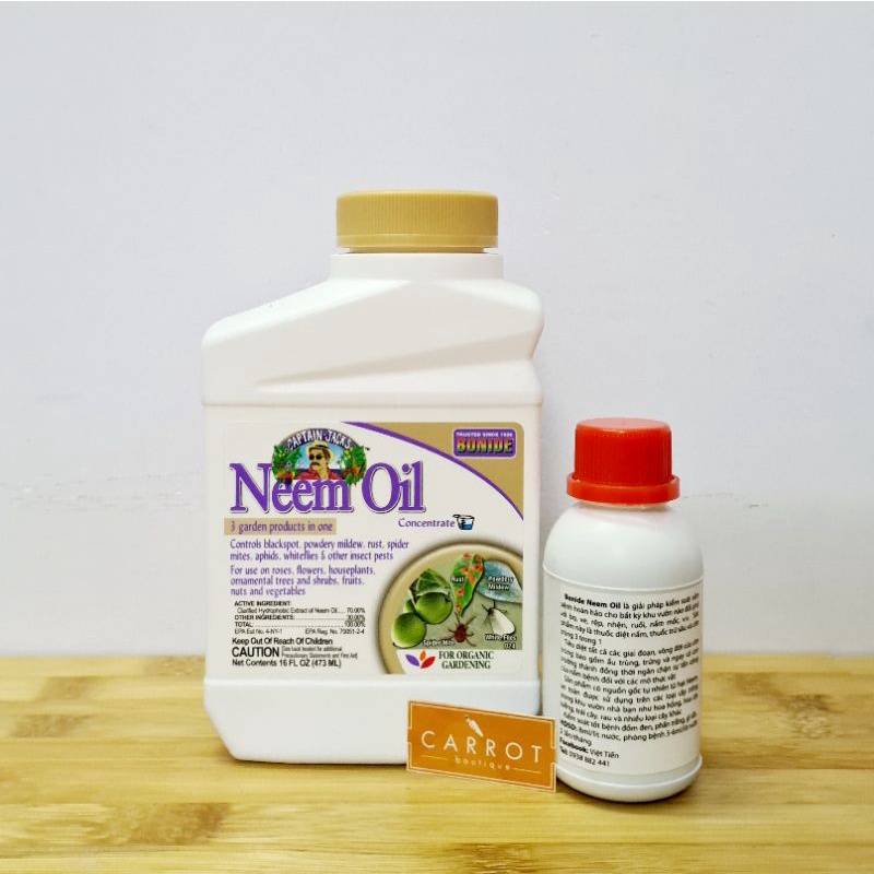 Thuốc trừ nấm diệt côn trùng Neem Oil 100ml hàng Mỹ