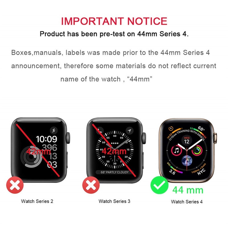 Ốp nhựa dẻo trong suốt cho đồng hồ thông minh Apple Watch Series 4