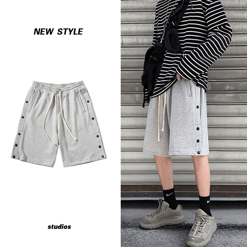 Quần short nam Mavota quần đùi lửng thể thao mặc nhà đường khuy nút trơn 2 bên Unisex QKS006