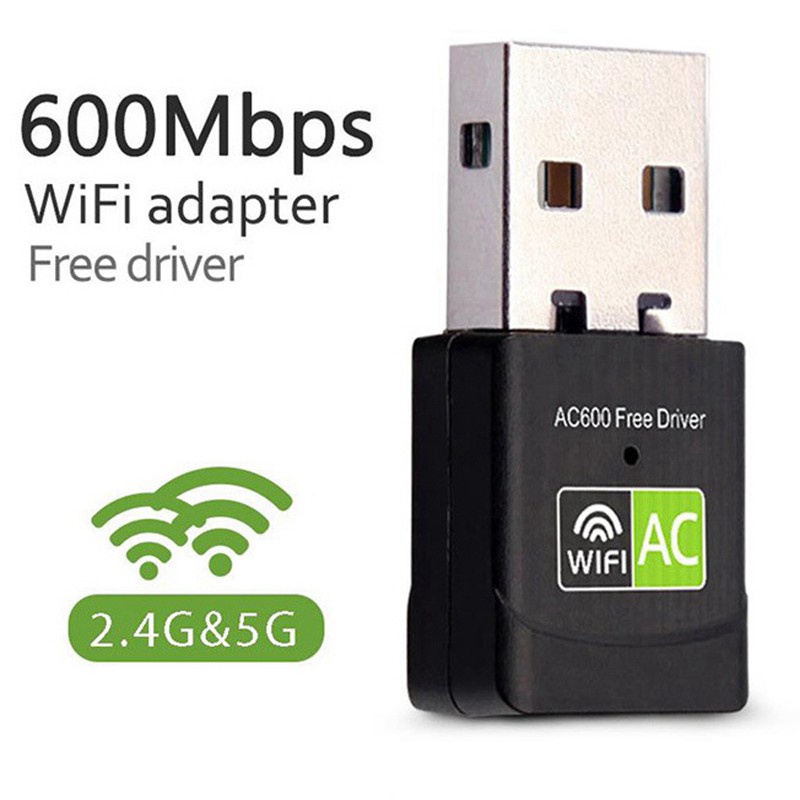 Driver-Free Wifi Wireless Card 600M External 5G Dual-Band for Office