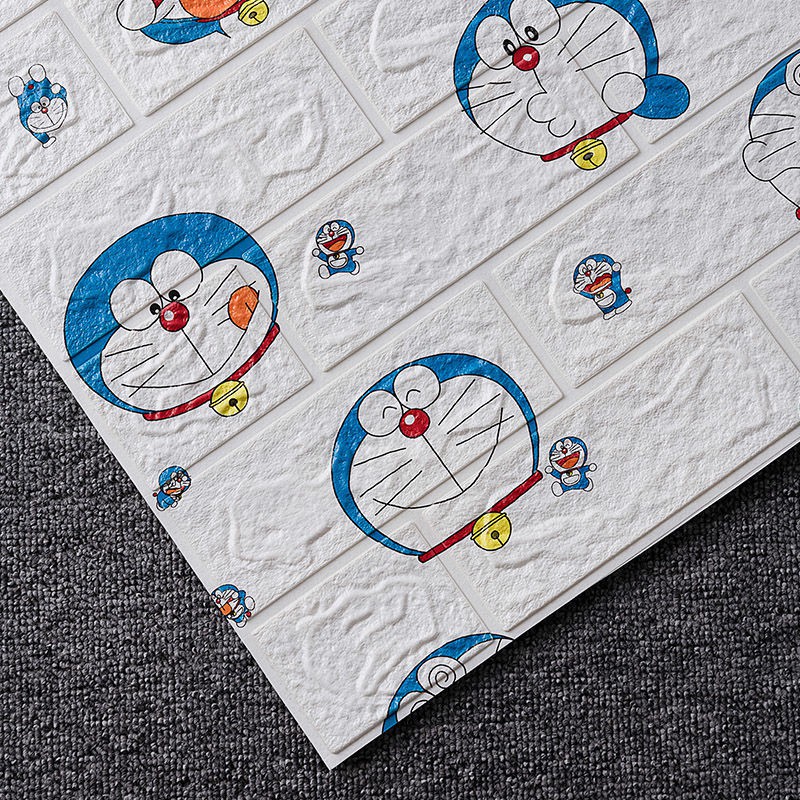 Giấy Dán Tường Tự Dính Họa Tiết Hoạt Hình Doraemon Chống Ẩm Chống Va Chạm Trang Trí Phòng Bé Gái / Phòng Ngủ