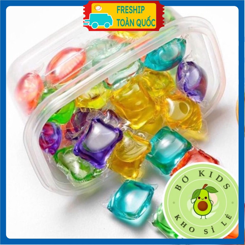 [Hộp 30 Viên] Viên Giặt Xả Quần Áo Thơm Lừng - Thay Thế Cho Cả Bột Giặt, Nước Xả