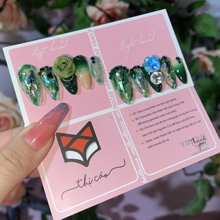 Nails Box thiết kế tone xanh lá