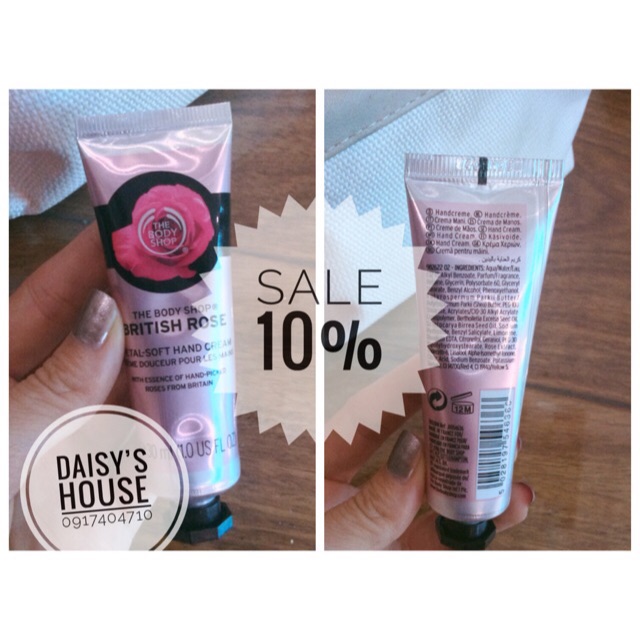 [TheBodyShop] Kem dưỡng da tay British Rose Petal-Soft Hand Cream 30ml