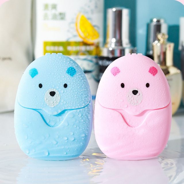 HỘP 50 MIẾNG XÀ PHÒNG GIẤY BỎ TÚI/ HỘP XÀ PHÒNG GIẤY MINI TIỆN LỢI DỄ DÙNG