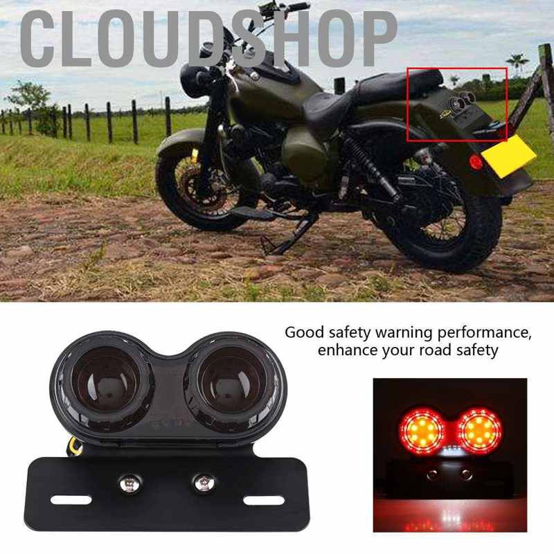 ✌Hàng HOT Cloudshop Đèn led gắn phía sau dành cho xe mô tô Cafe Racer Đèn Led Phanh Xe Mô Tô Harley Cafe Racer Đèn Xi Nhan Gắn Đuôi Xe Mô Tô