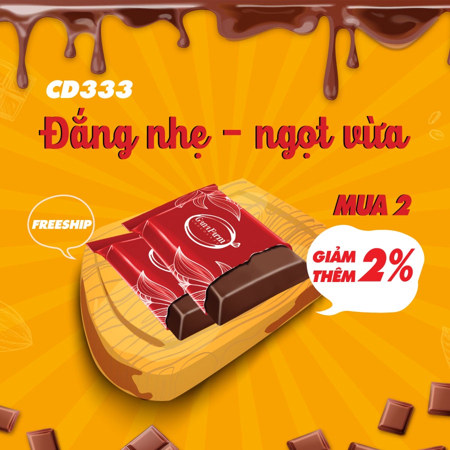 Socola Đen Nguyên Chất GANAFARM Túi 1kg Có Màu Đen Nâu Vị Đắng Nhẹ Thích Hợp Để Làm Bánh Đổ Khuôn Làm Kẹo  - CD333