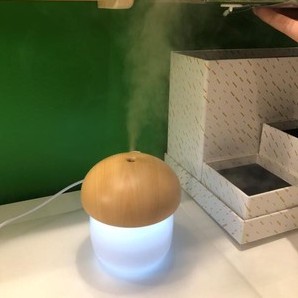 Máy phun hơi nước mini tạo ẩm làm mát không khí trong phòng có đèn ngủ Jisulife JM02 - Dây cắm USB - Bảo hành 12 tháng