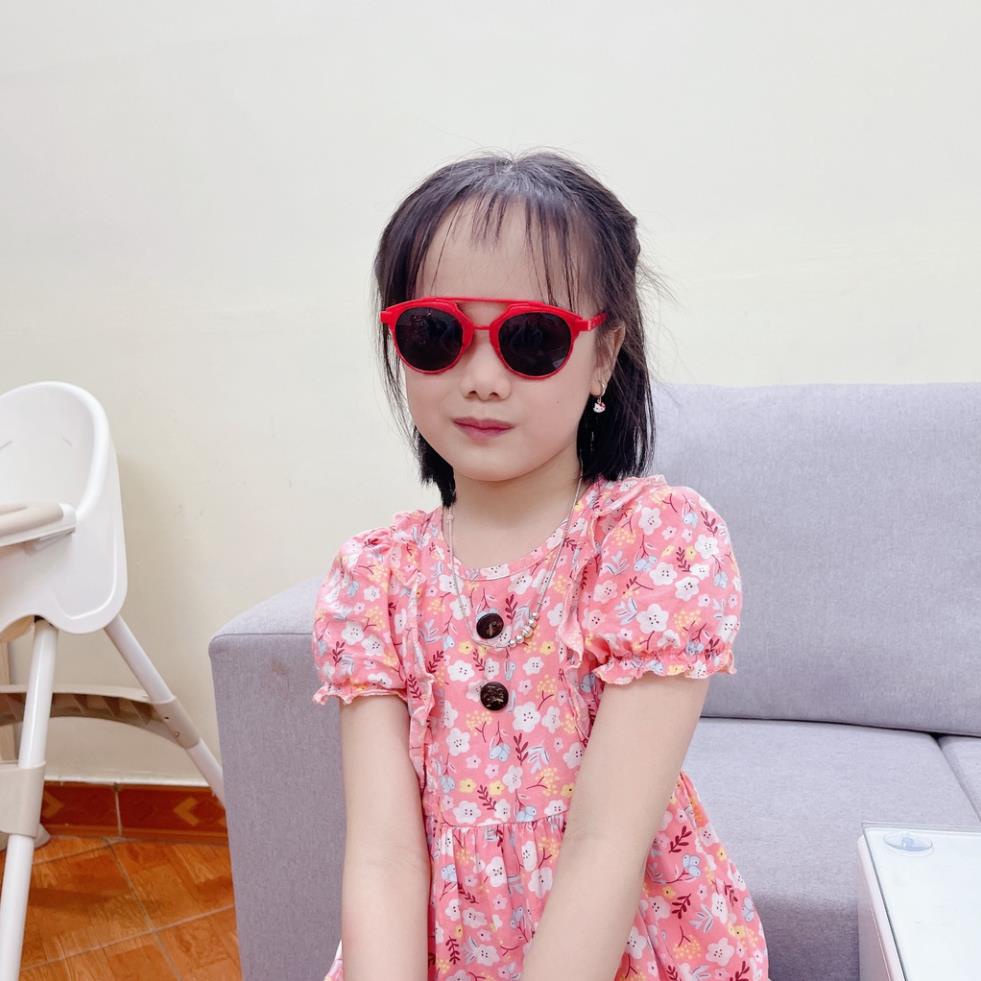Kính mát thời trang gọng tròn nhiều màu sắc cho bé trai bé gái, kính chống nắng phong cách hàn quốc cực kute cho trẻ em