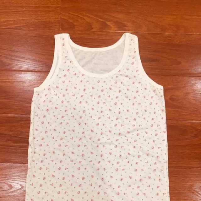 Áo 3 lỗ hoa nhí cotton giấy Hàn cực mát