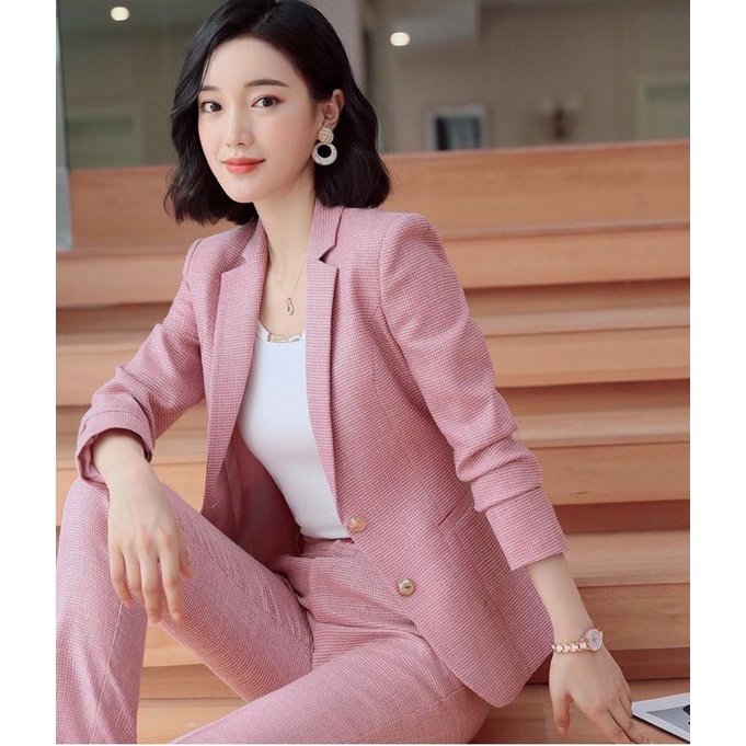 Set bộ vest tây 3 món 2 lớp bao xinh size S M L Xl