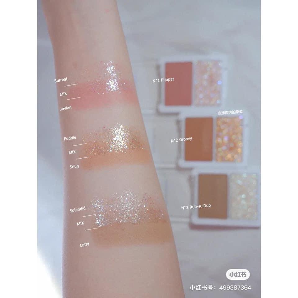 Bảng Phấn Mắt 2 Màu Ánh Nhũ Lung Linh Unleashia Tap Me Palette Duo 8.4g