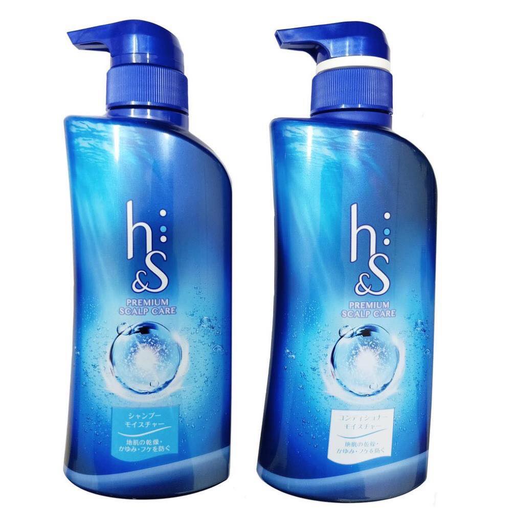 Bộ Dầu Gội Xả HS Xanh Dương Sảng Khoái Phục Hồi Hư Tổn Nhật Bản -  Chai 370ml*2