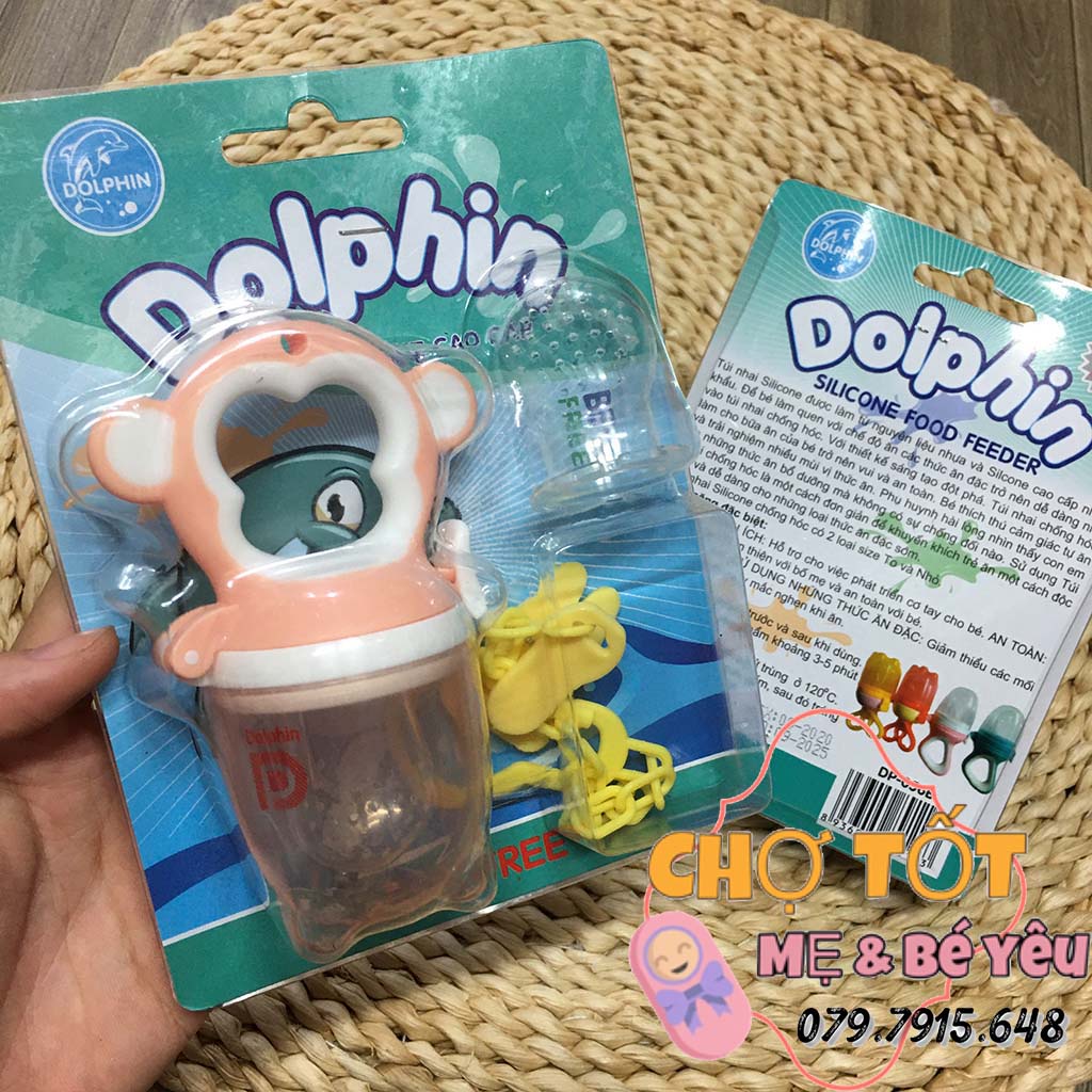 Túi Nhai Chống Hóc, Túi Nhai Ăn Dặm Cho Bé (Tặng kèm dây đeo và 1 núm nhai)