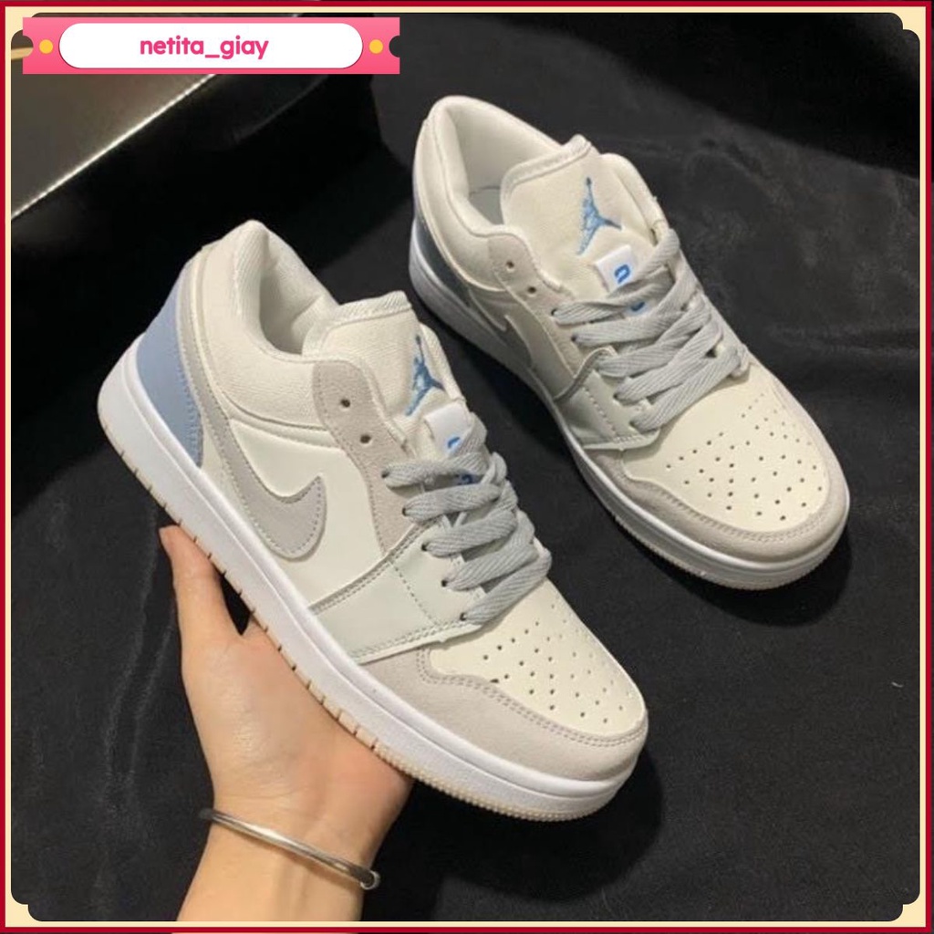 Giày thể thao 𝐉𝐨𝐝𝐚𝐧🏆FREESHIP🏆 low 1 xám xanh paris thấp cổ