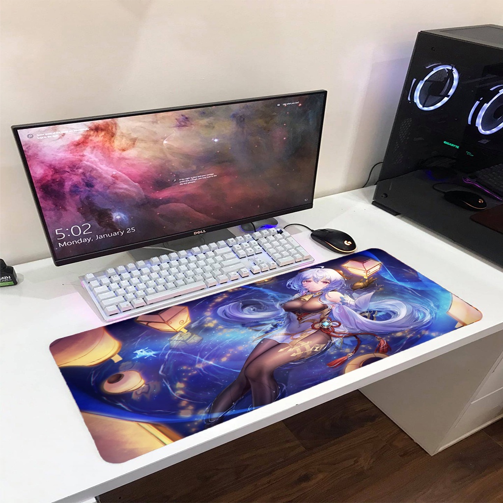 Lót chuột Genshin Impact cỡ lớnn 80x30cm, 90x40cm dày dặn, siêu đẹp, chống trơn trươt Dzon