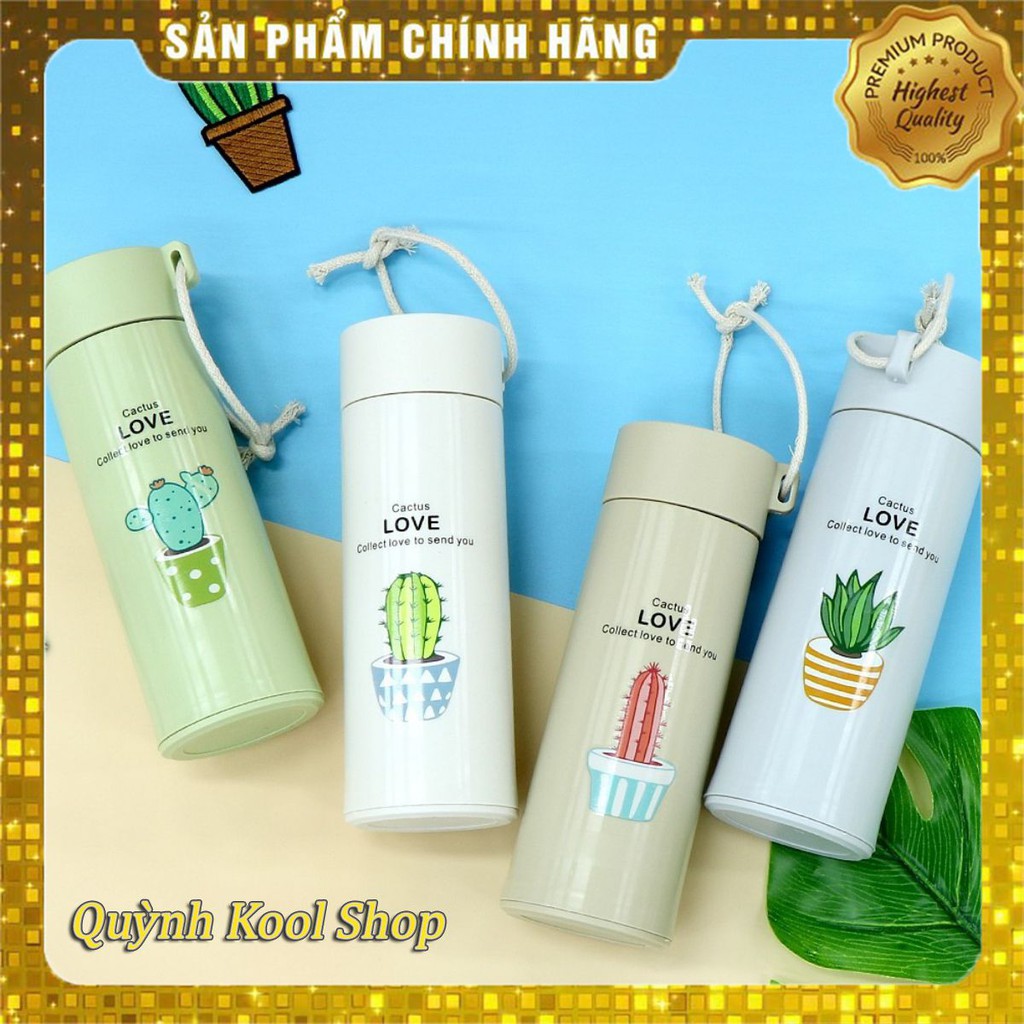 Bình Nước Thủy Tinh Xương Rồng 💗FREESHIP💗 Chữ Love 400ML | BigBuy360 - bigbuy360.vn