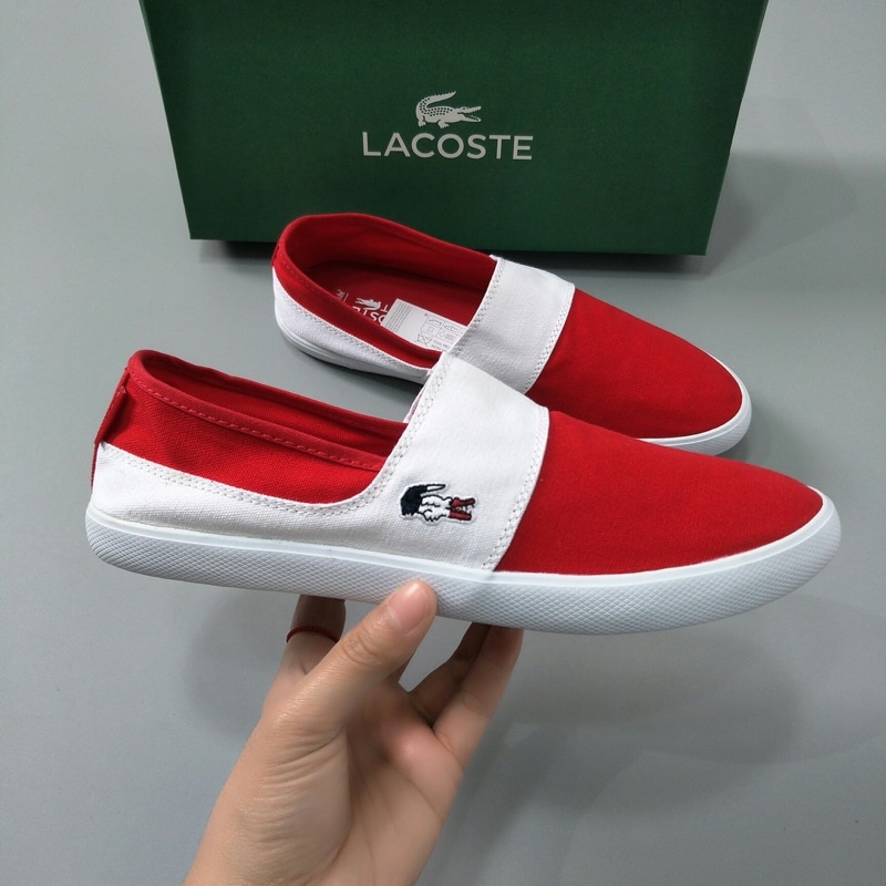 Giày lười vải cho nam và nữ thương hiệu Lacoste cao cấp