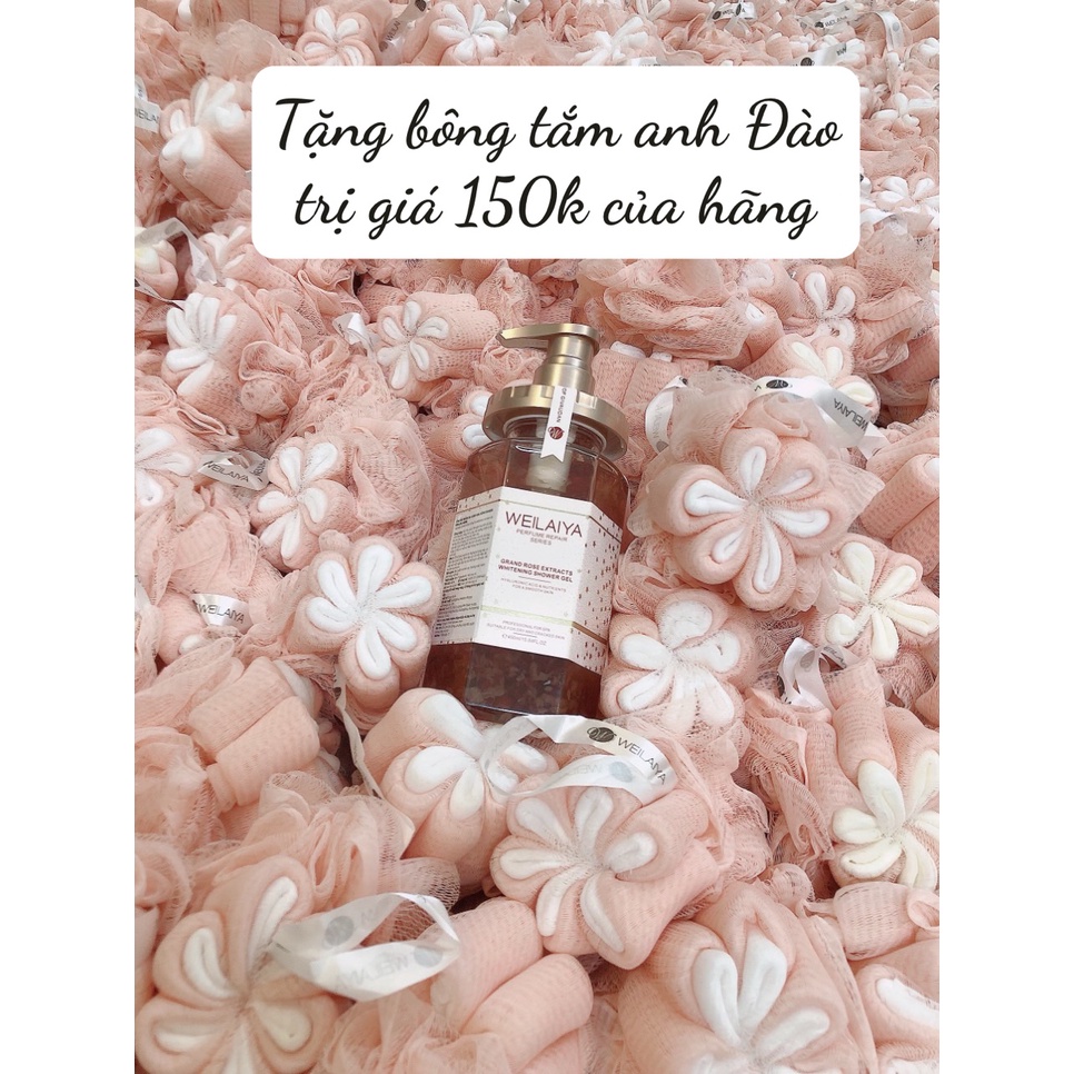 Bông Tắm Tạo Bọt Weilaiya Hàng Chính Hãng, Hình Cánh Hoa Cao Cấp Dạng Tròn Vải Lưới, Bông Tắm Mềm Mịn, Giúp Sạch Bụi Bẩn