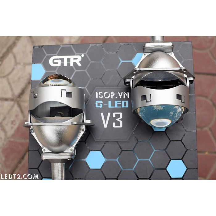 [LEDT2 ISOP] Gương cầu Bi LED GTR V3 [Số lượng: 1 cái] [Bảo hành 18 tháng]