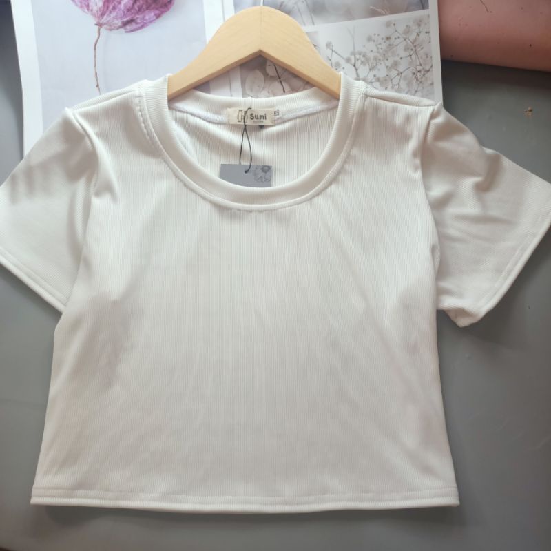 Áo Croptop cổ tròn Bigsize Hsumi