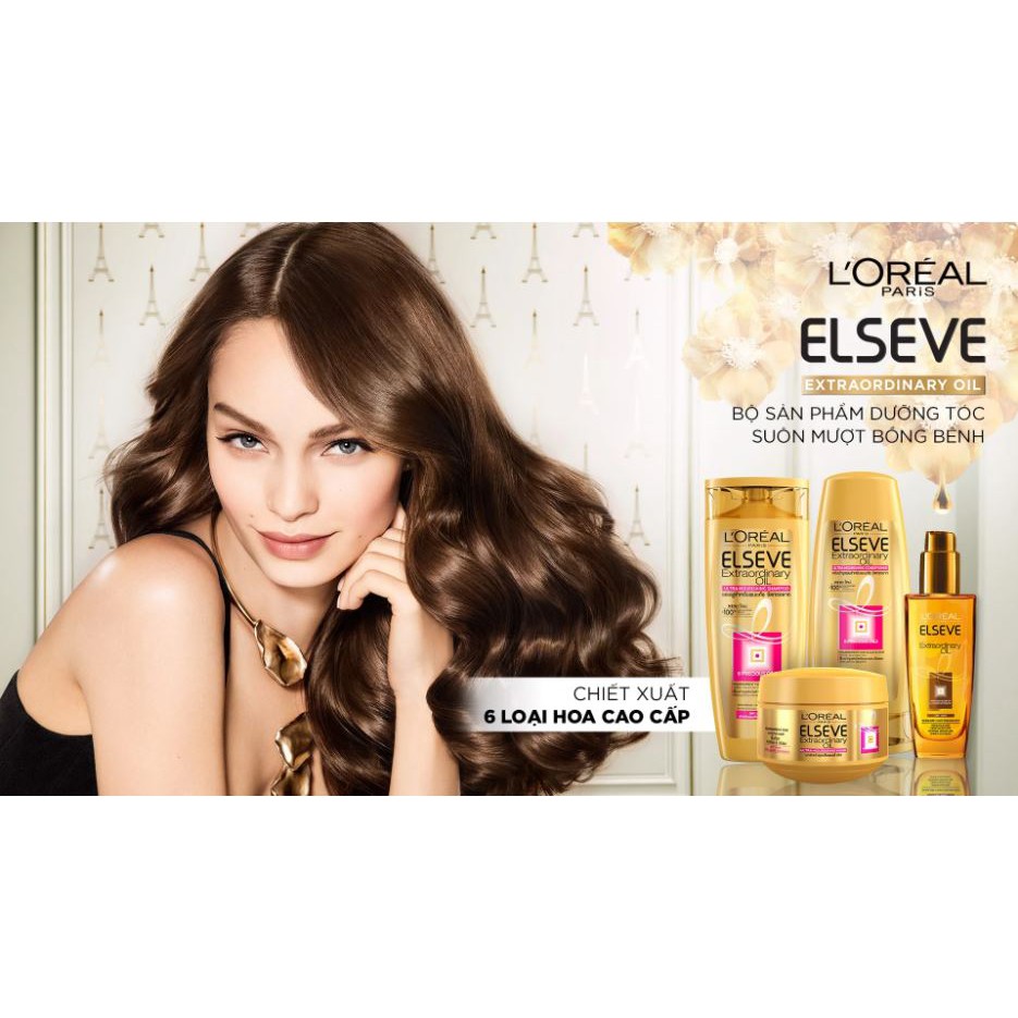 [325ml] Dầu Xả Giúp Tóc Suôn Mượt Chiết Xuất Tinh Dầu Hoa L'Oreal Elseve Extraordinary Oil Conditioner