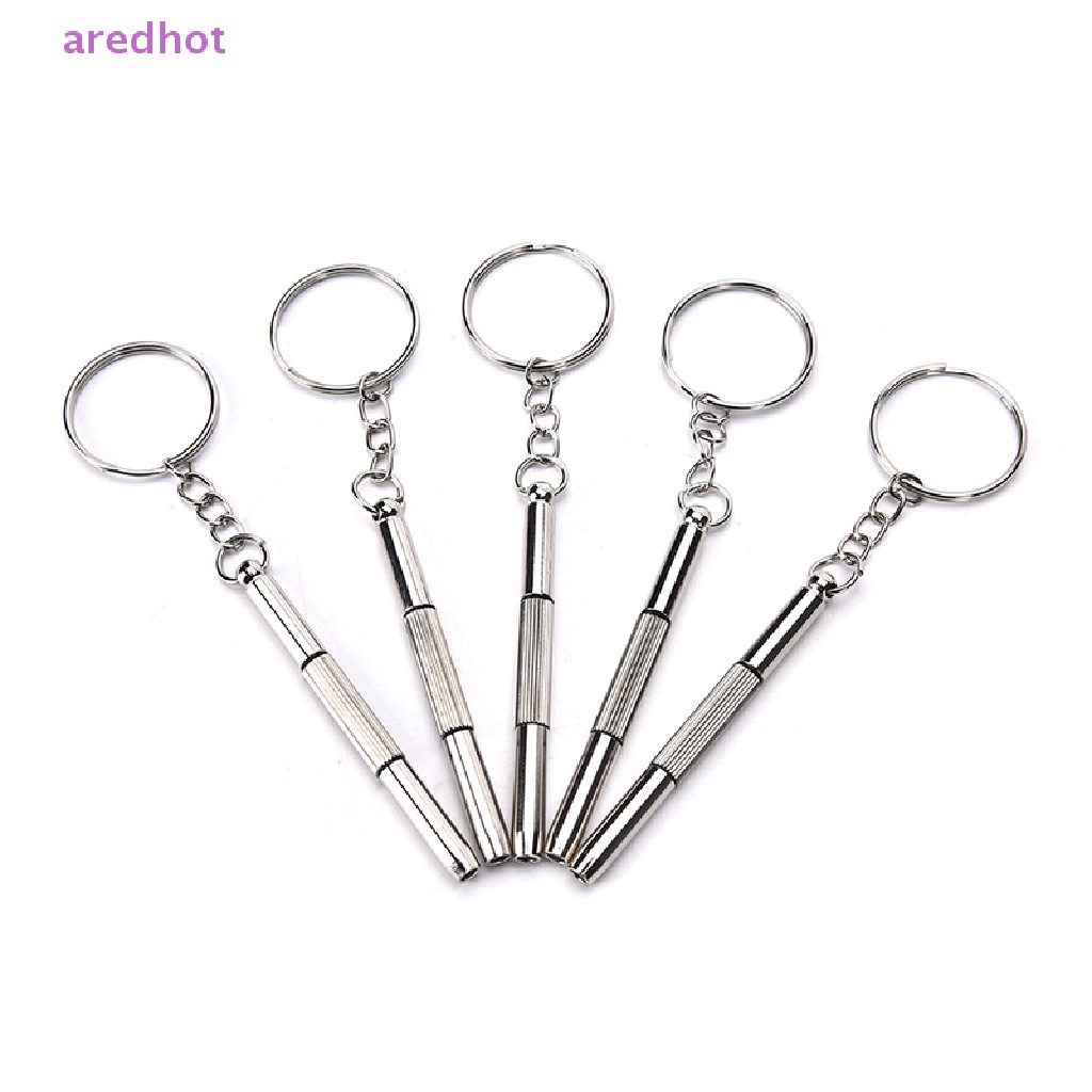 Bộ 5 Tua Vít Mini 3 Trong 1 Sửa Kính Mắt Có Móc Khóa Mới
