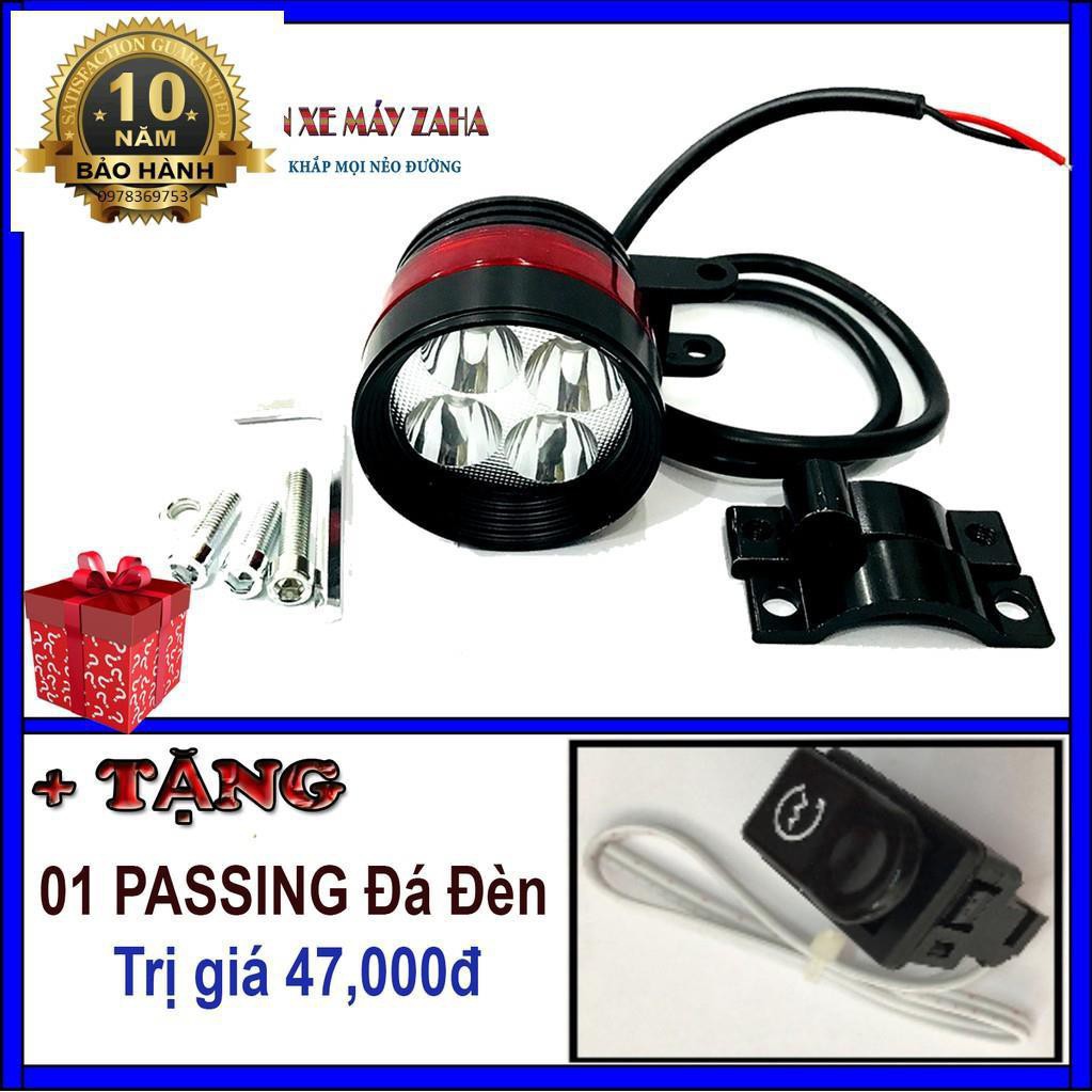 ĐÈN TRỢ SÁNG L4R VIỀN ĐỎ + TẶNG CÔNG TẮC PASSING ĐÁ ĐÈN