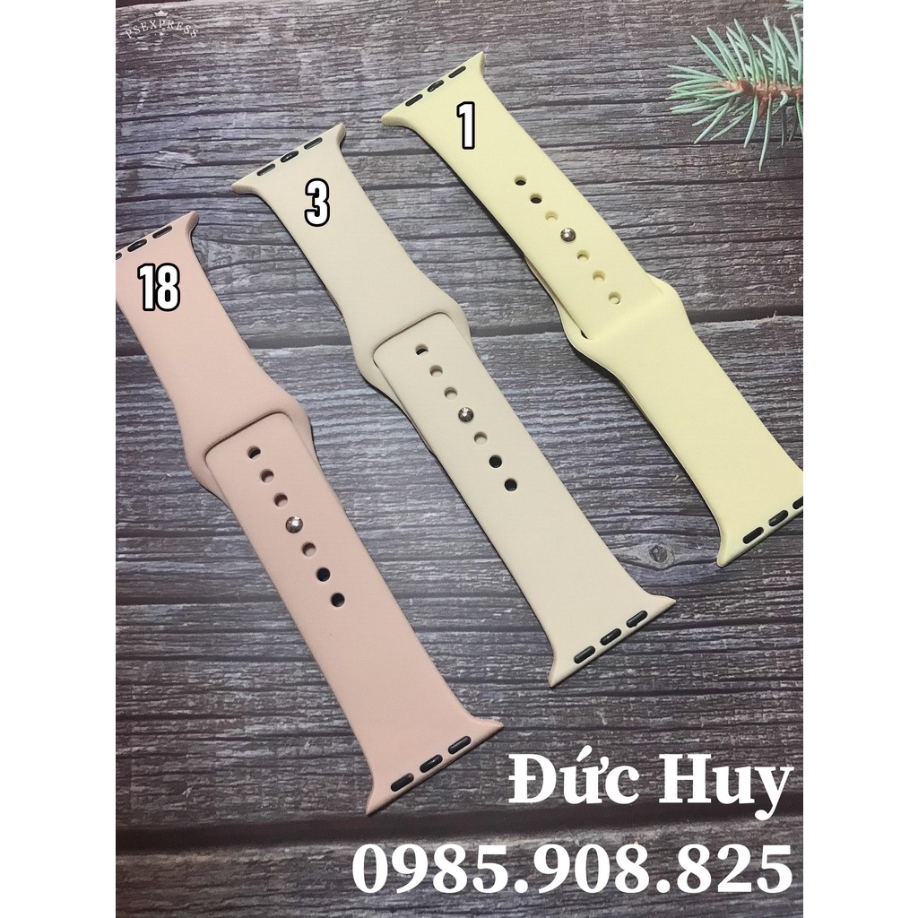 Dây silicon Apple Watch Series 1/2/3/4/5/6/SE đủ Size