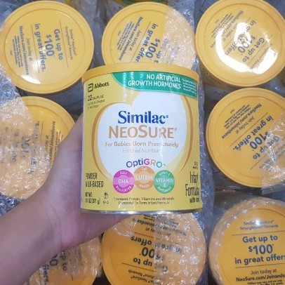 Sữa Bột Mỹ Similac Neosure Cho Trẻ Thiếu Tháng Từ 0-12 Tháng - 371g Mỹ