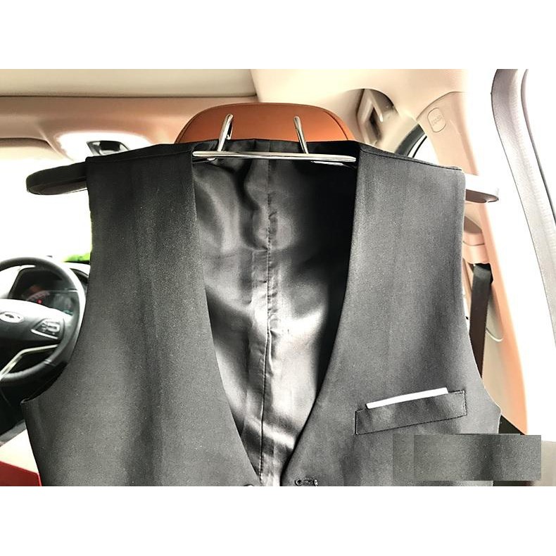Bộ 1 móc treo áo quần trong xe ô tô (Đen phối trắng) shopaha247