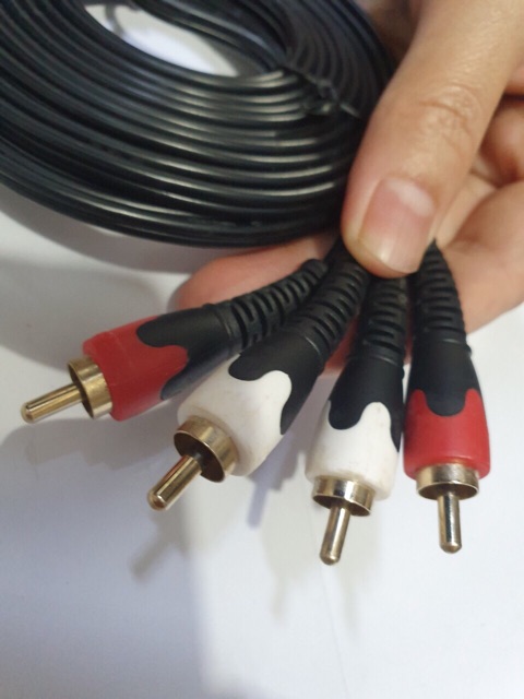 Dây AV 2 audio (RCA) hãng TOSUA chính hãng 3m và 5m. Báo giá 1 sợi