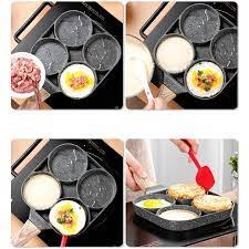 Chảo chia ô, chảo đá chống dính chia 4 ngăn tiện lợi dùng được bếp từ