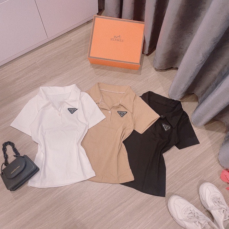 áo thun cổ trụ pradaaaa | BigBuy360 - bigbuy360.vn