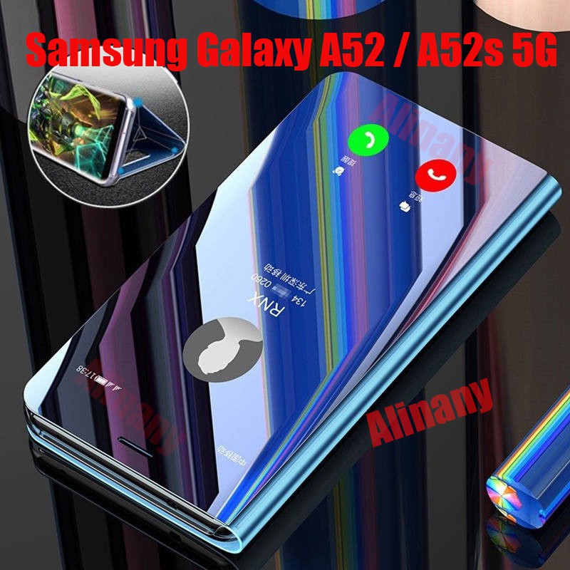 Ốp lưng Samsung Galaxy A52 / A52s 5G Vỏ da mạ gương lật Điện thoại Samsung A52 A52s 5G Cover Stand