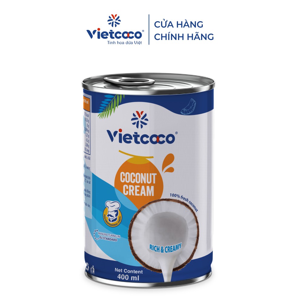 Lon 400ml Nước Cốt Dừa Tươi Dùng Nấu Chè Kho Thịt - Kho Cá - Nấu Kari