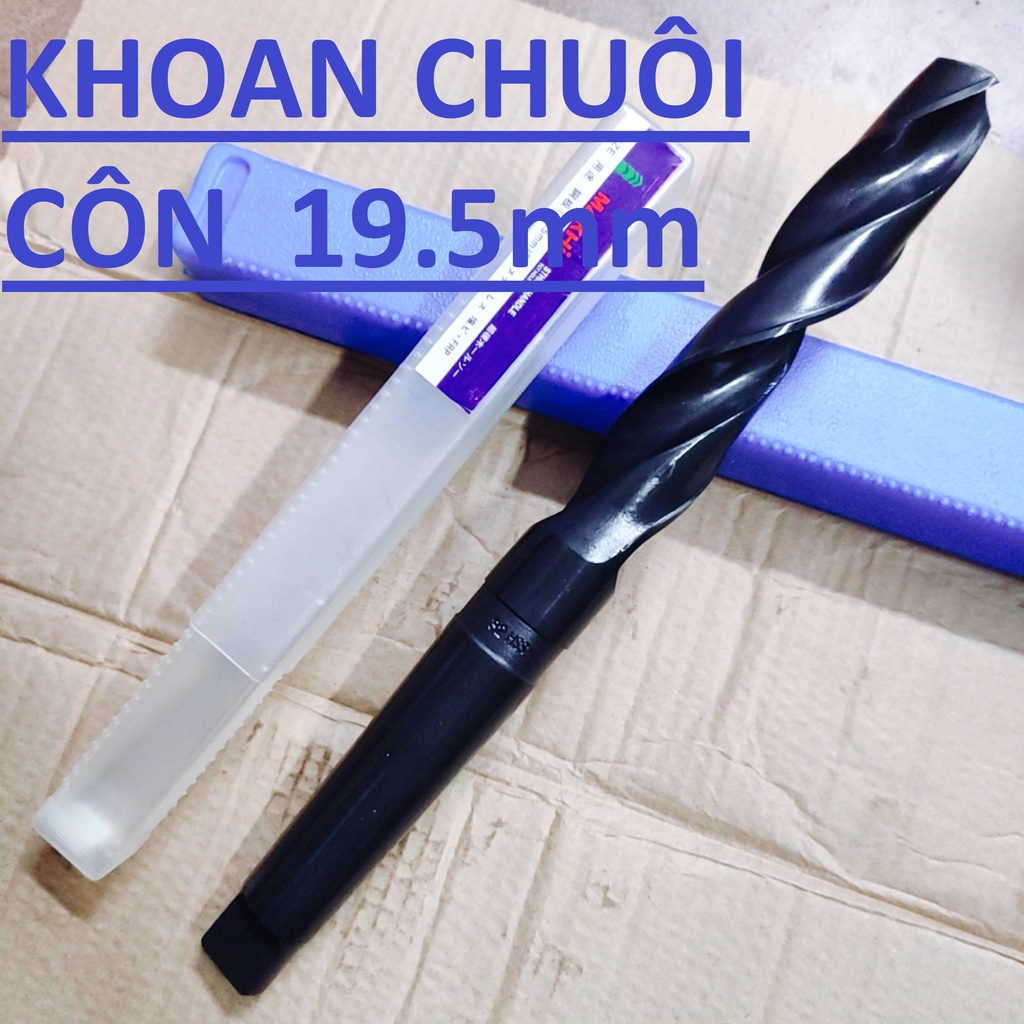 Mũi khoan chuôi côn 19.5mm, chuôi côn MT2, chiều dài lưỡi 130mm,chiều dài tổng 238mm