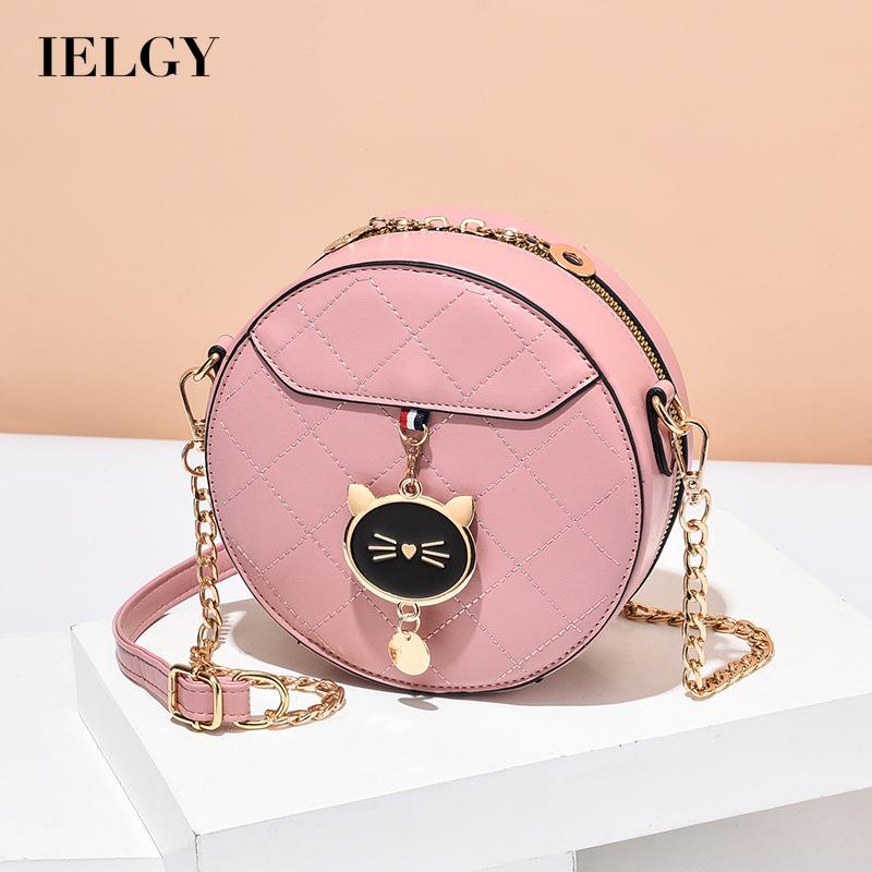 Túi Đeo Chéo Hình Tròn Trang Trí Dây Xích Thời Trang Cho Nữ