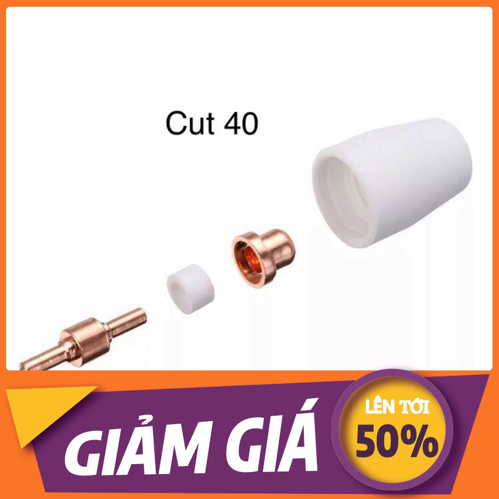 [SALE] [GIÁ TỐT] Bộ 50 cái sứ chia khí cắt plasma KLG40 - Phụ kiện máy cắt plasma CUT-40