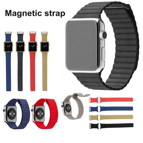Dây Da Leather Loop CHẤT CAO CẤP cho Apple Watch Series 1-2-3-4-5-6-SE (38mm 40mm 42mm 44mm)