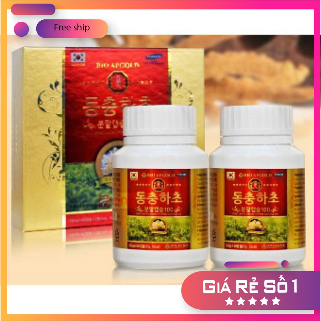 [Hàng mới về]  Viên đông trùng hạ thảo Bio Hàn Quốc Hộp 2 lọ 120 viên
