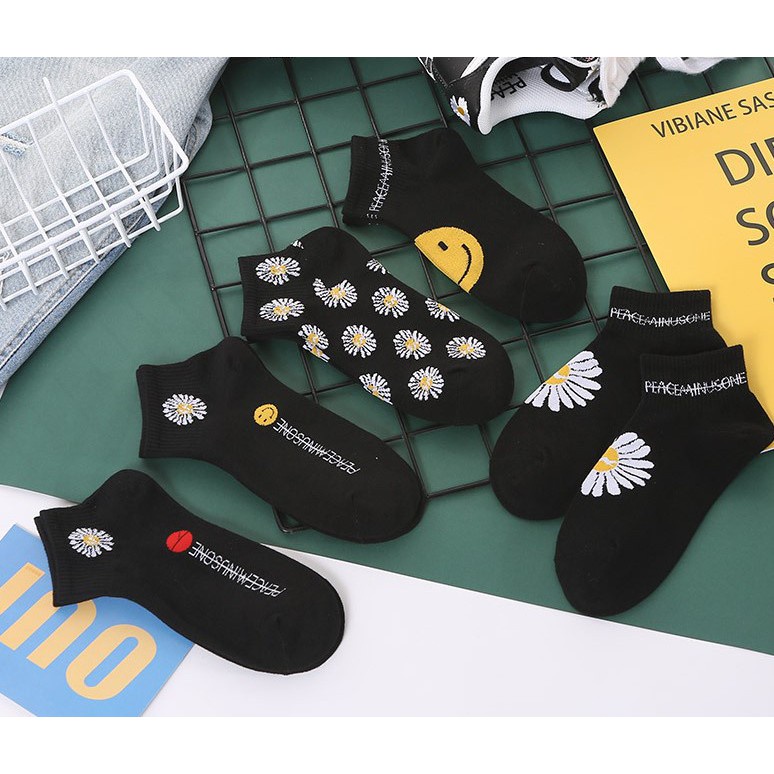Combo 10 đôi tất mặt cười, hoa cúc