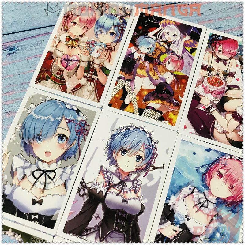 Lomo card hộp 30 thẻ truyện Re:ZERO Life in a different world from zero Bắt đầu lại ở thế giới khác Rem Ram Emilia