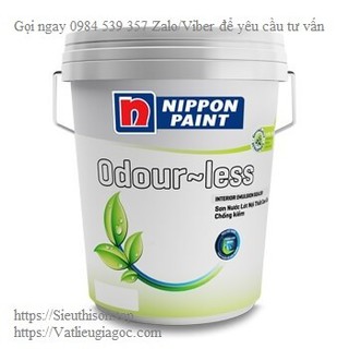 + Sơn lót Nippon nội thất Odourless Sealer không mùi, 5 lít, Màu trắng