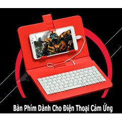 Bao da bàn phím cho điện thoại-màu đỏ hàng oki