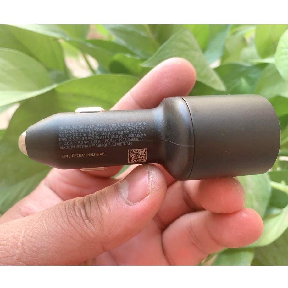 Tẩu sạc nhanh 2 công 15W-45W SAMSUNG chính hãng