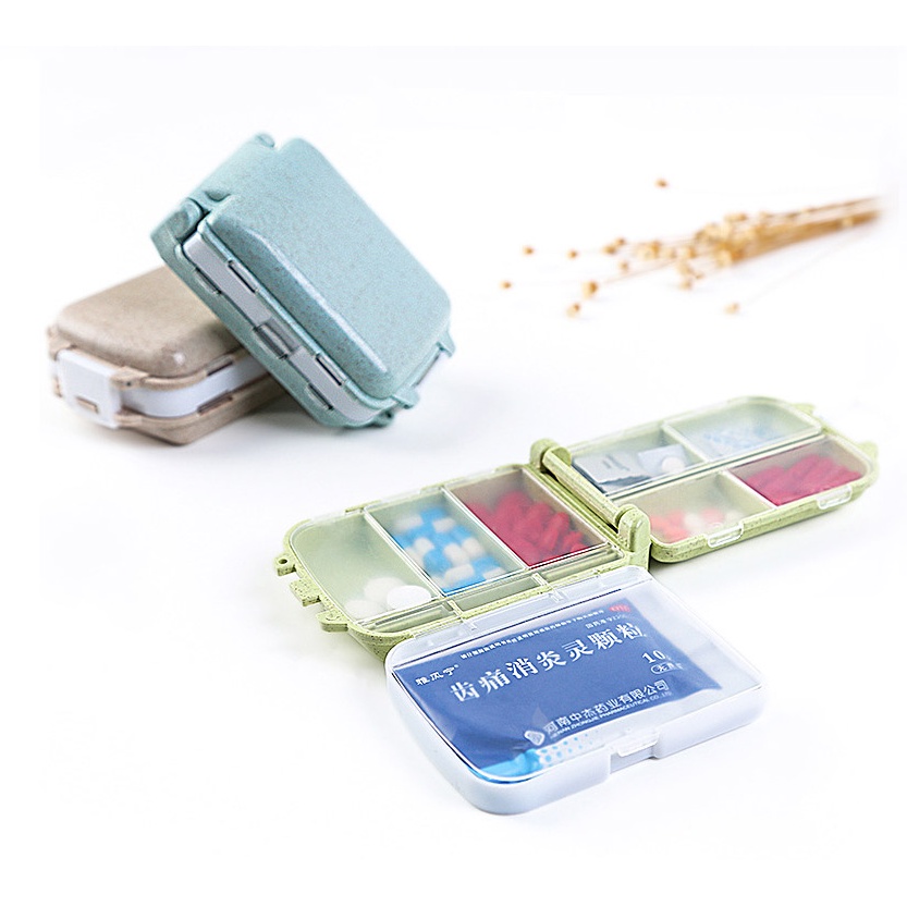 Hộp chia thuốc lúa mạch nhiêu ngăn tiện dụng (SP000590)