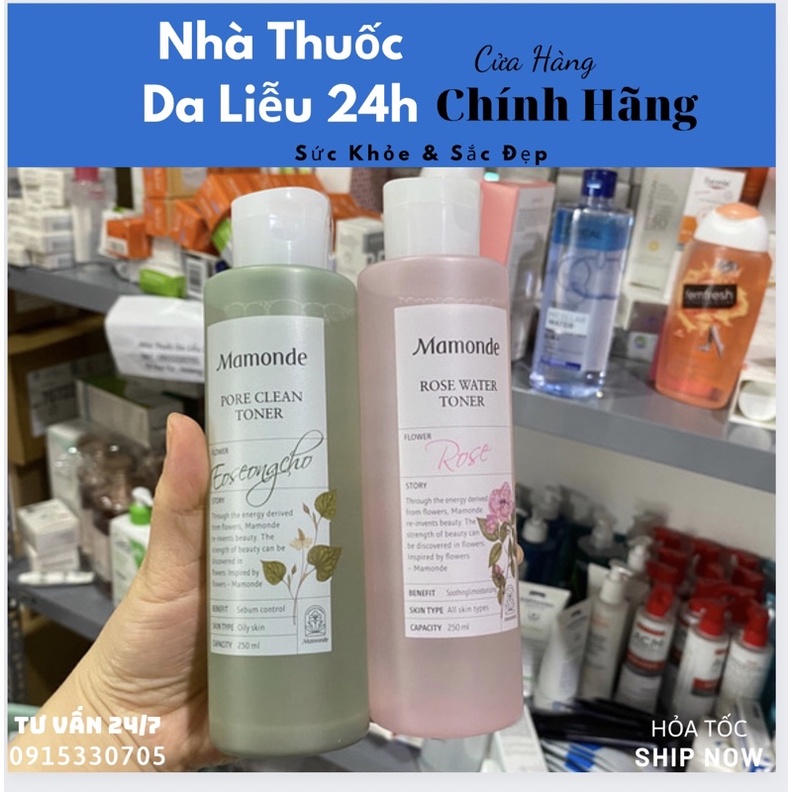 Nước hoa hồng Mamonde Toner 250ml - Cấp ẩm, kiềm dầu, se khít lỗ chân lông