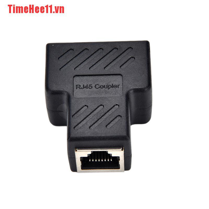 【TimeHee11】1 to 2 LAN ethernet Network Cable RJ45 Splitter Plug Adapter Conne