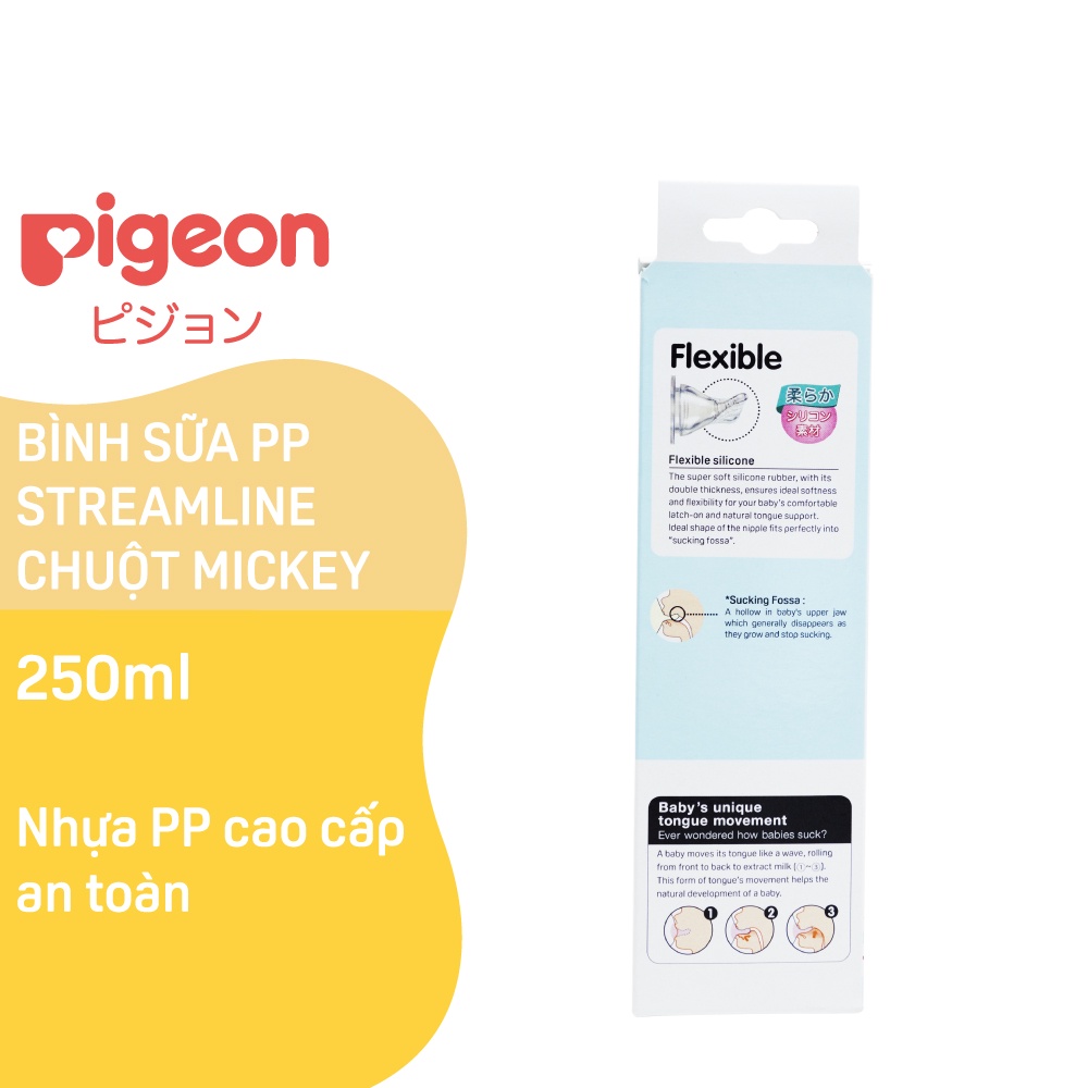 Bình Sữa PP Streamline Pigeon Hình Chuột Mickey 150ml/250ml